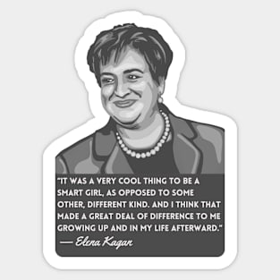 Elena Kagan Portrait and Quote Sticker